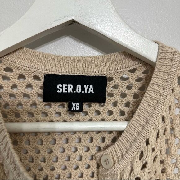 SER.O.YA Tilli Knit Crochet Vest - Picture 5 of 7